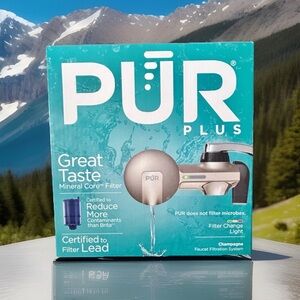 PUR Plus Faucet Filter Replacement - Teal and White Packaging